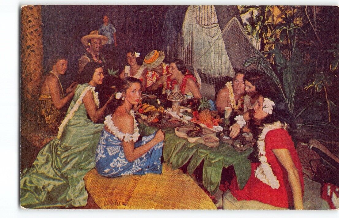 1950s Don Beachcomber at Restaurant Intnl Mkt Pl Waikiki~Postcard Hawaii TIKI-H2