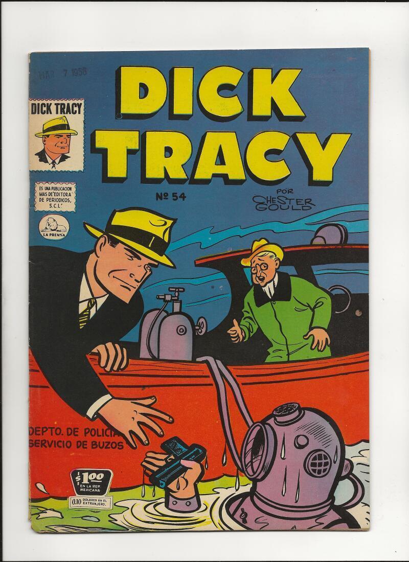 Dick Tracy #54 Mexican Deep Sea Diver Cover 1956