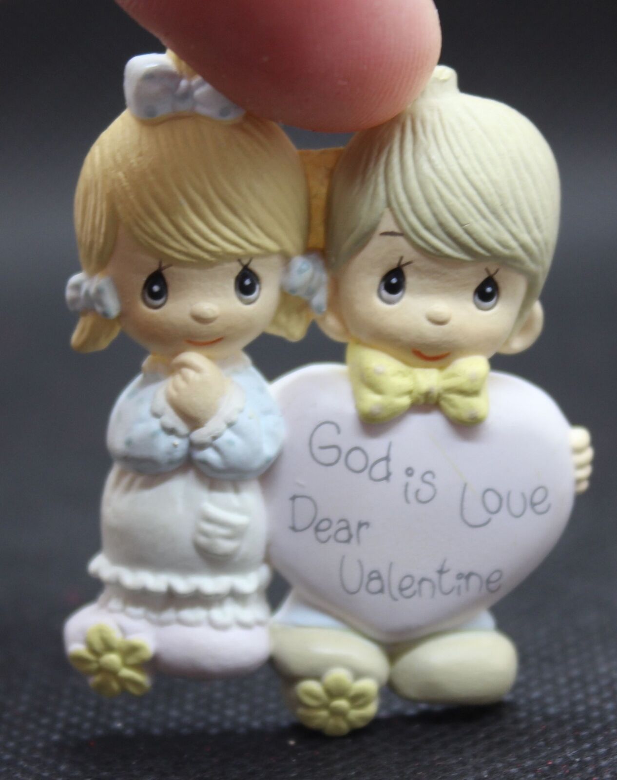 NWT Vintage 1988 Precious Moments God is Love Dear Valentine Boy Girl Brooch Pin