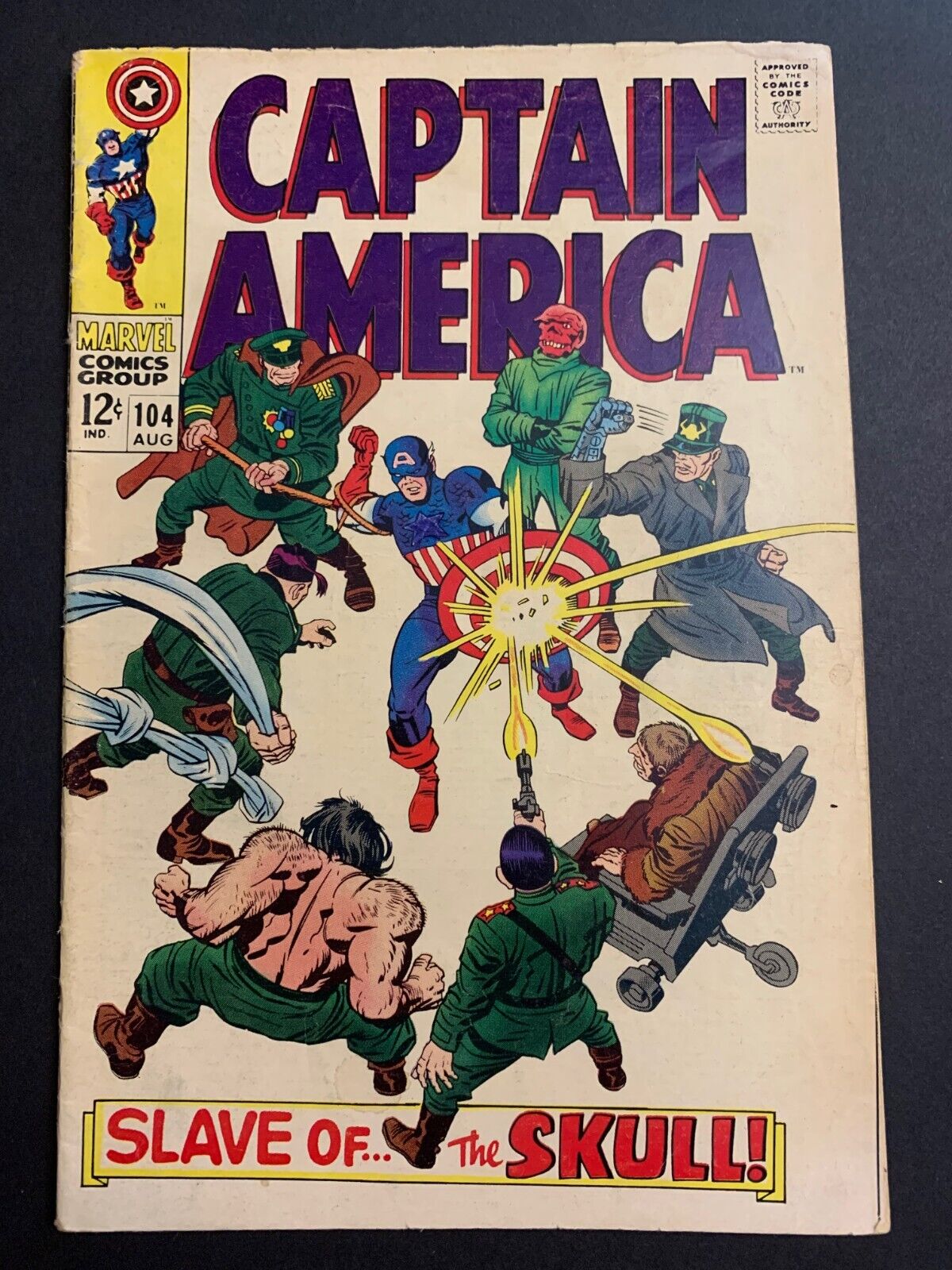 Captain America 104 GD-VG -- Red Skull Nick Fury, Kirby, Steranko 1968