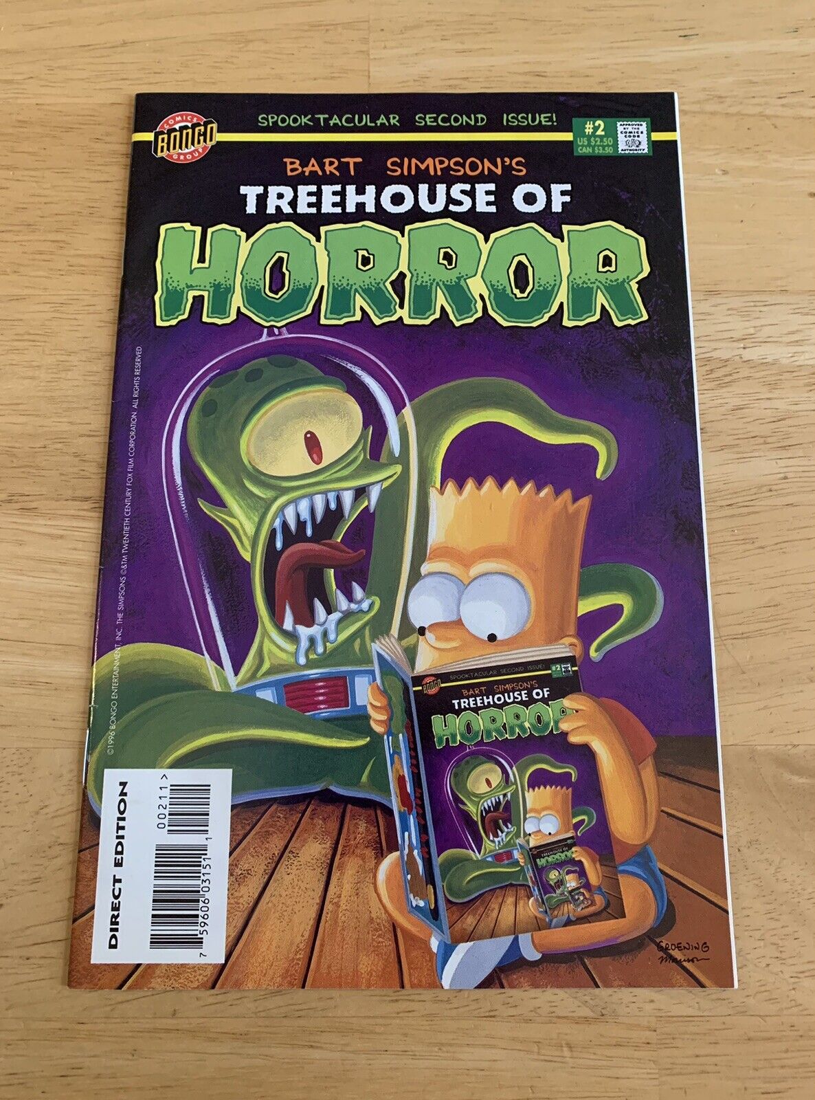 Bart Simpson\'s Treehouse of Horror #2 Bongo Comics 1996 Halloween