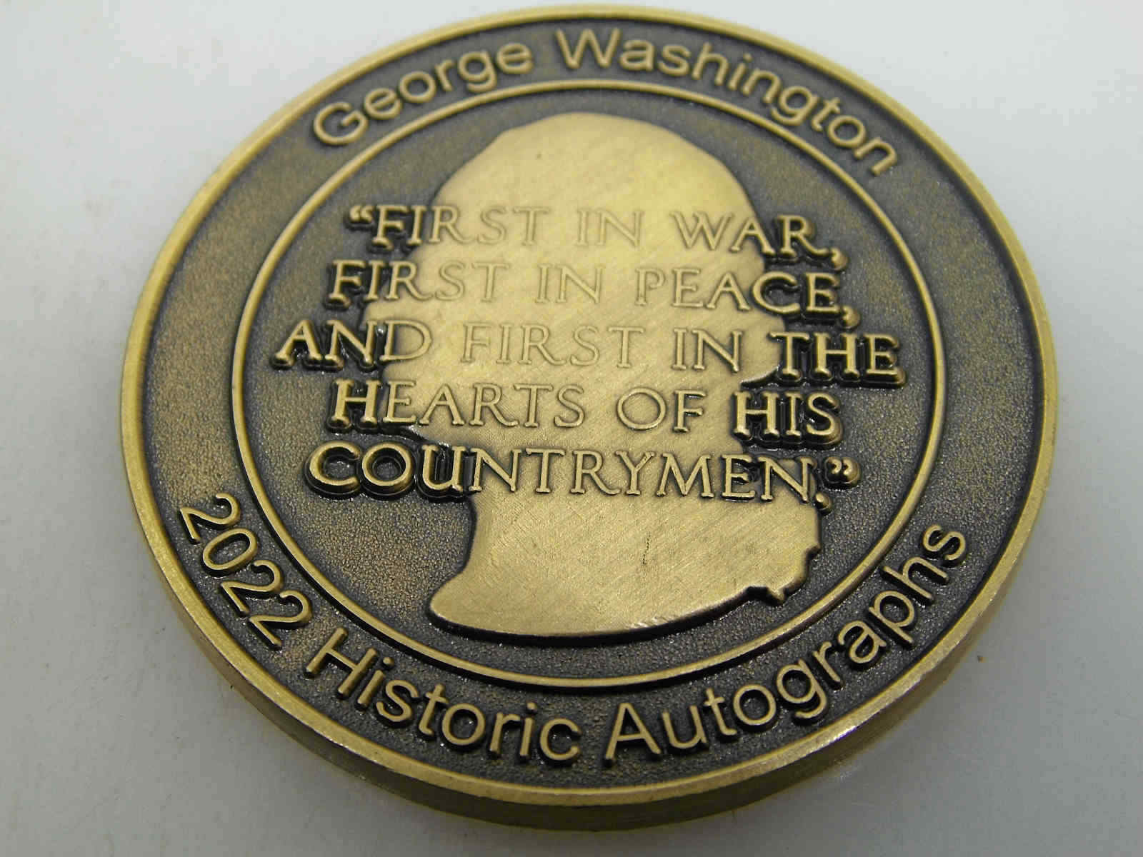 GEORGE WASHINGTON 2022 HISTORIC AUTOGRAPHS CHALLENGE COIN