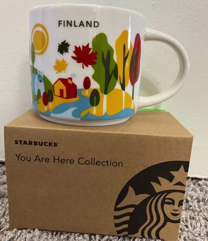Starbucks You Are Here Collection Finland Ceramic Coffee Mug New in Box 14oz