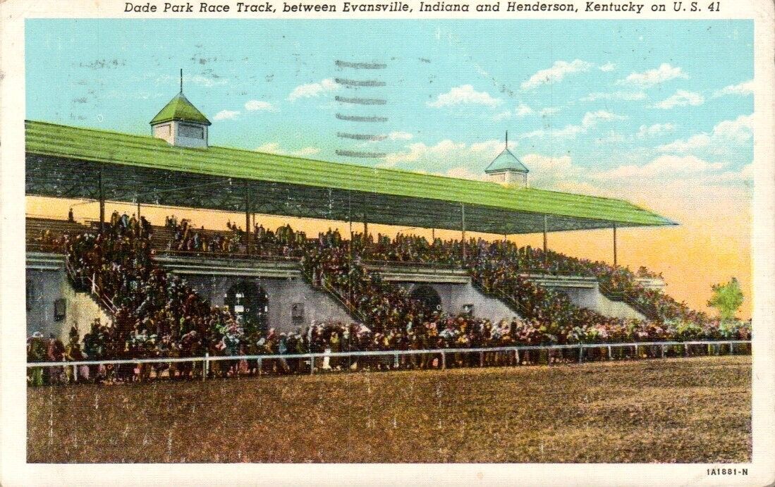 Postcard-Dade Park Race Track between Evansville, Indiana & Henderson, Kentucky