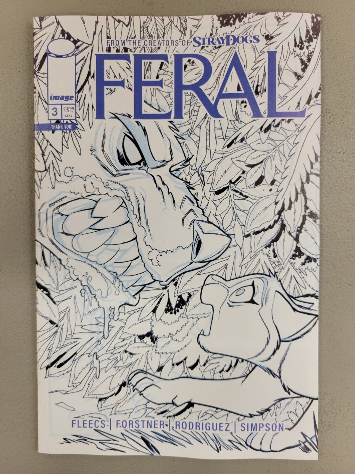 Feral #3 2024 Image Comics Surprise 1 Per Store Thank You Variant