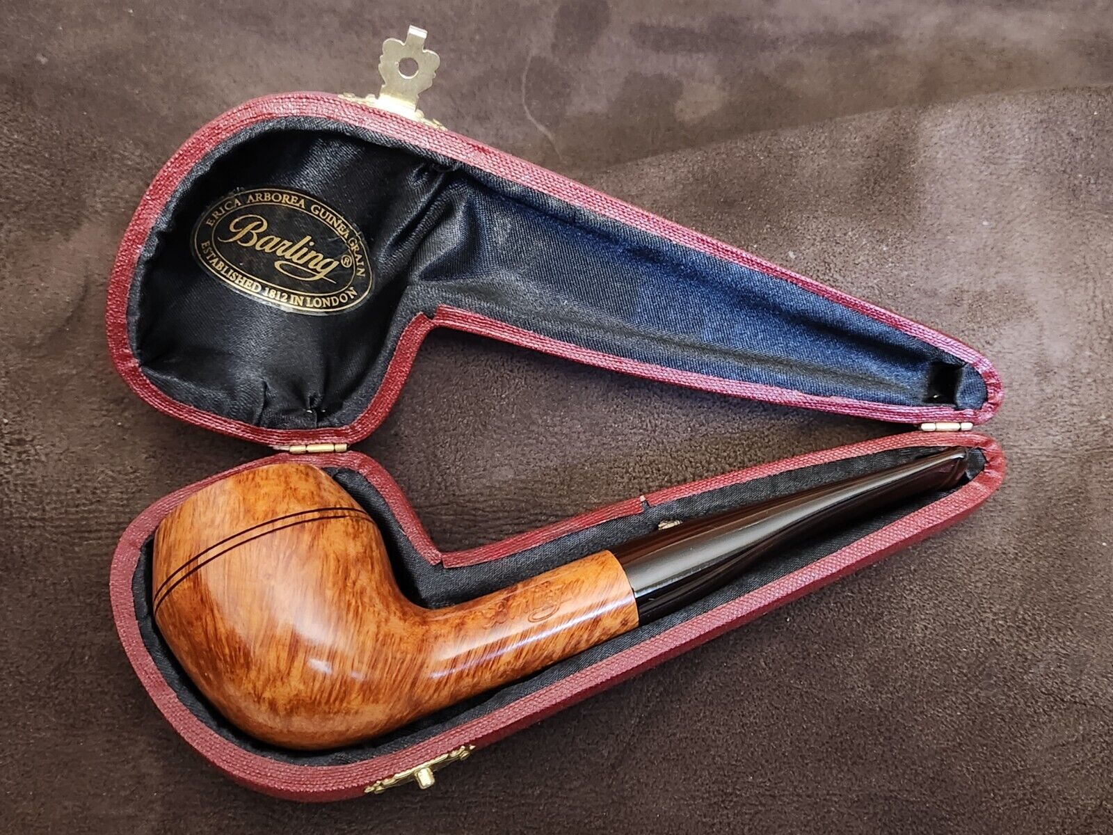 BARLING: Marylebone Guinea Grain (1817) (9mm) (with Case) Tobacco Pipe. UNSMOKED