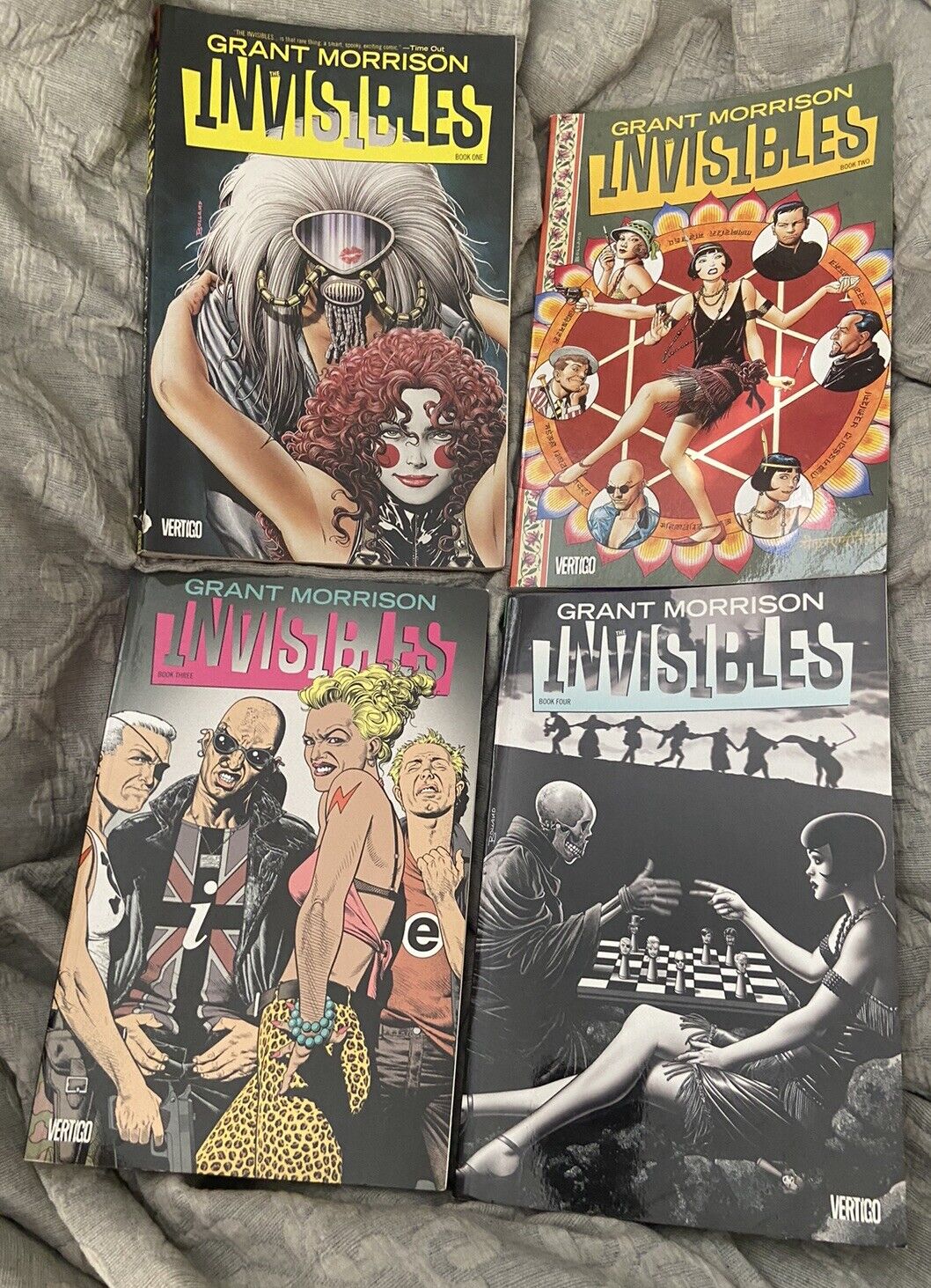 The Invisibles Vol 1-4 Grant Morrison TPB DC Comics Vertigo OOP Complete Books