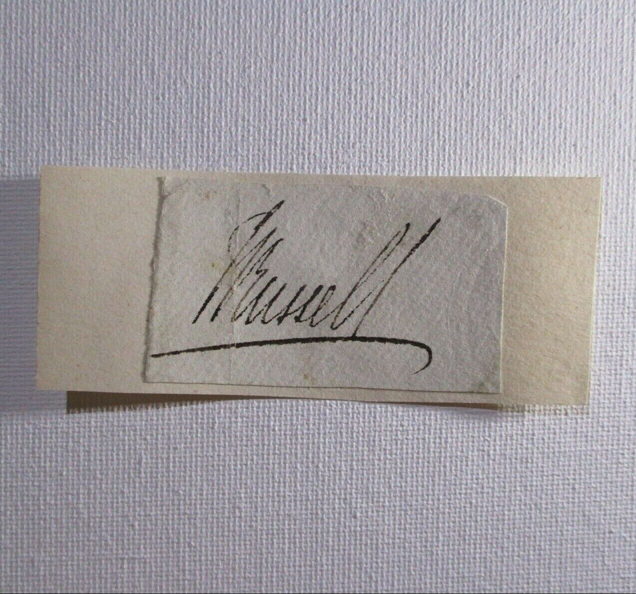 John Russell 1st Earl Russell, Autograph Signed, 1792-1878 UK Prime Minister Cut