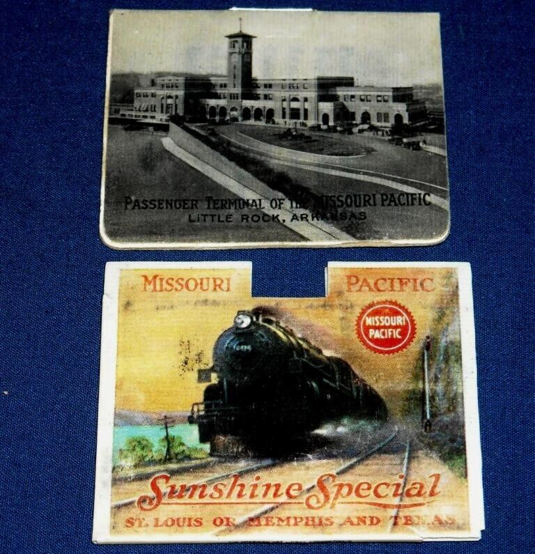 1924 Missouri Pacific Sunshine Special Railroad Mini Celluloid Booklet Brochure