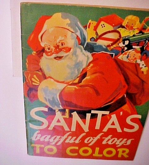 1939 CHRISTMAS SANTA COLORING BOOK
