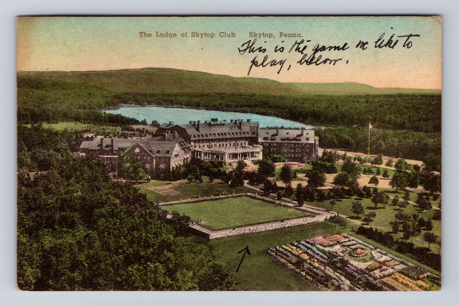 Skytop PA-Pennsylvania, Lodge at Skytop Club, Advertising, Vintage Postcard