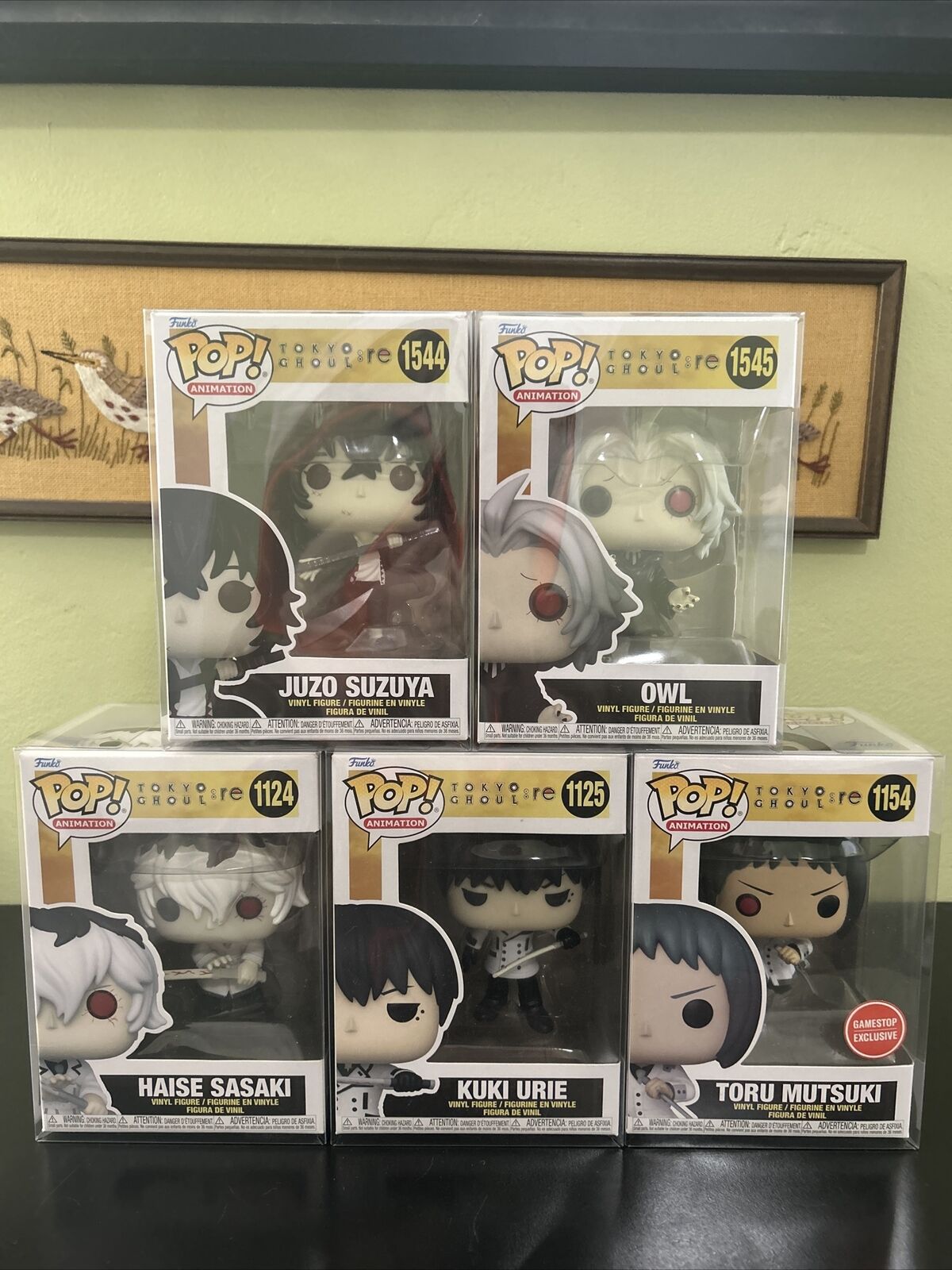 Tokyo Ghoul Funko Pop Lot With Protectors