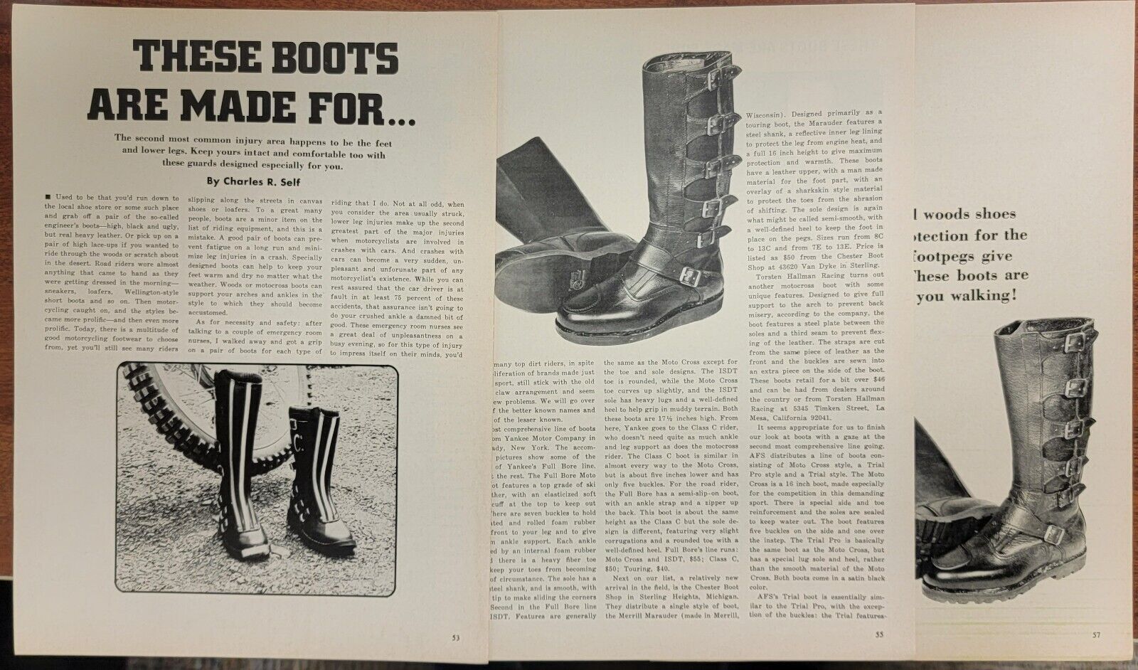1971 5p Motorcycle Boots Buyers Guide Full Bore Torsten Hallman Moto X Trial Pro
