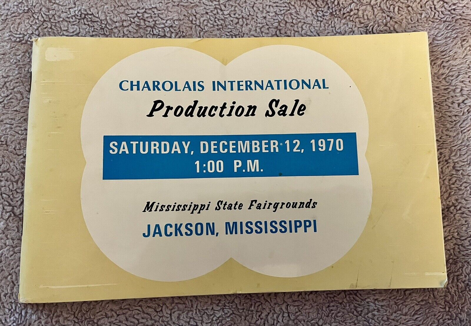 RARE Vtg 1970 Charolais International Cattle Industry Production Sale Catalog
