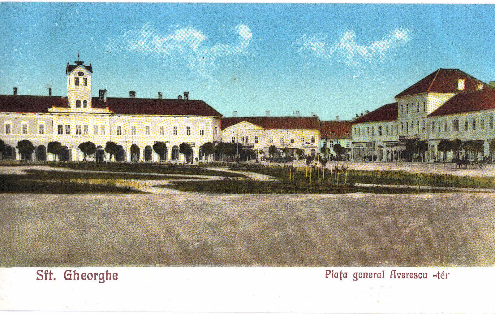 Romania Transylvania 1920s Sft.Gheorghe / Sepsiszentgyőr,General Averescu square