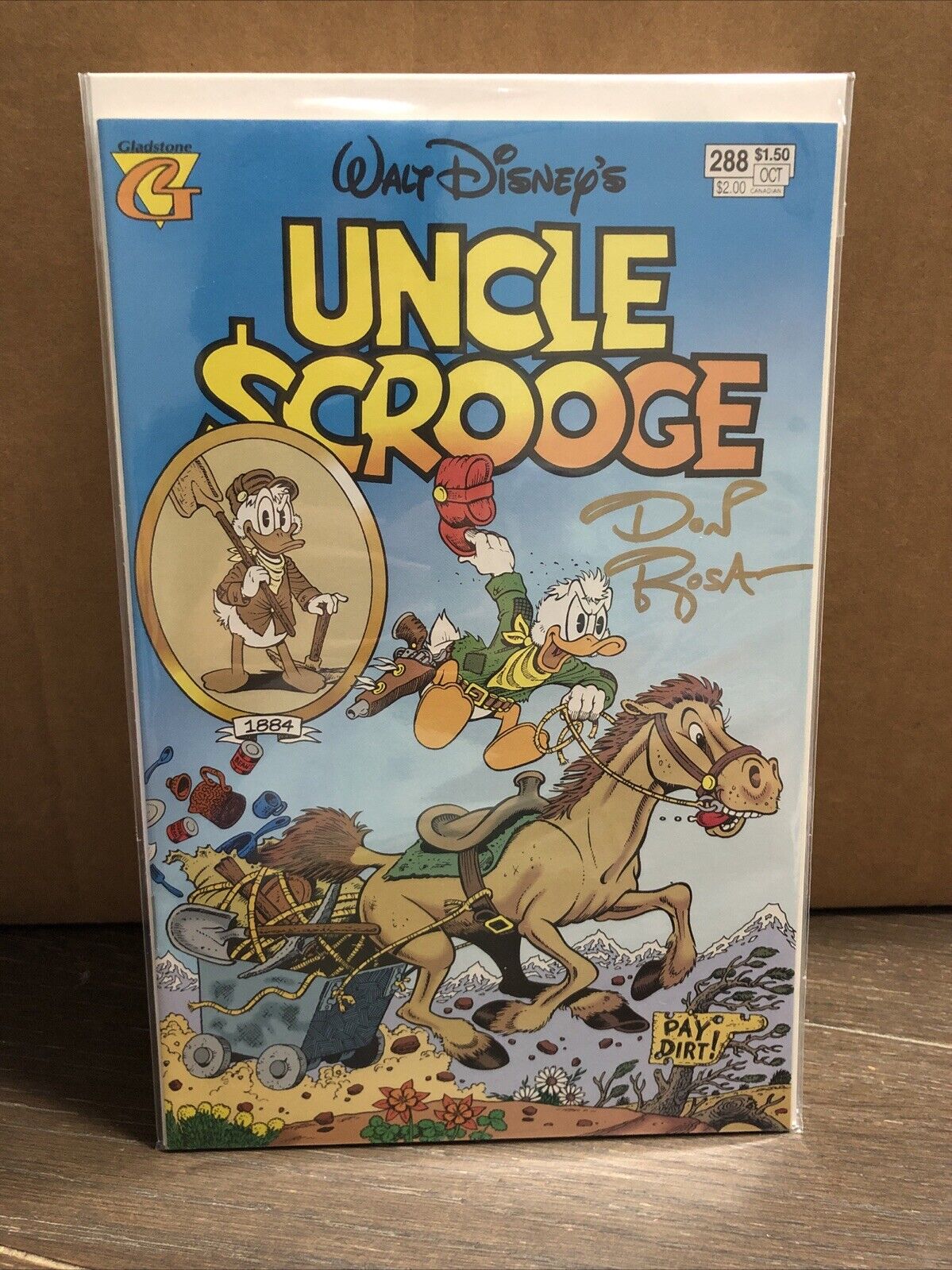 Uncle Scrooge #288 Autographed By Don Rosa With COA Disney Gladstone NM