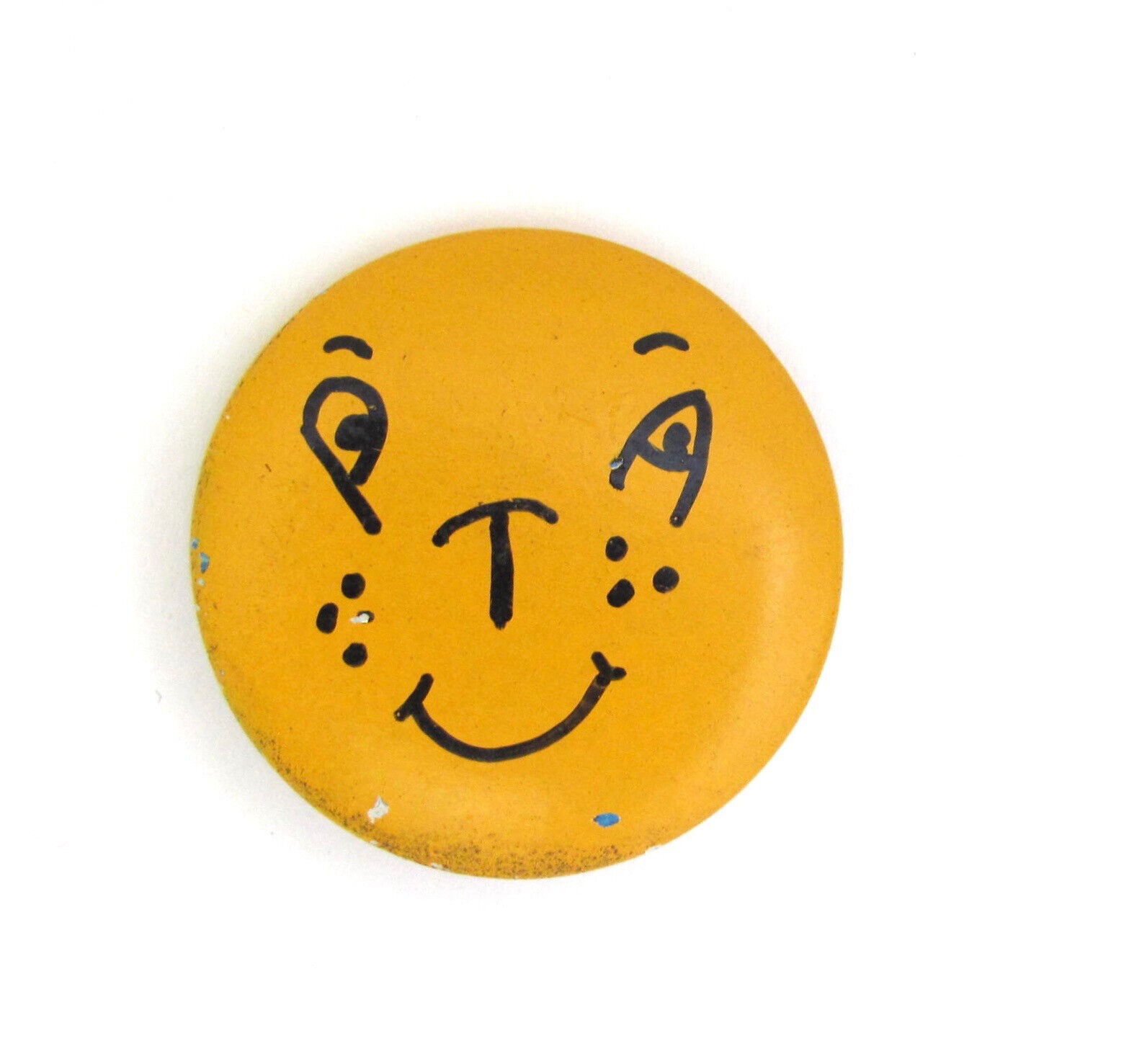 Vintage PTA Pin Smiley Face Round Button Pin 1950\'s Back to School