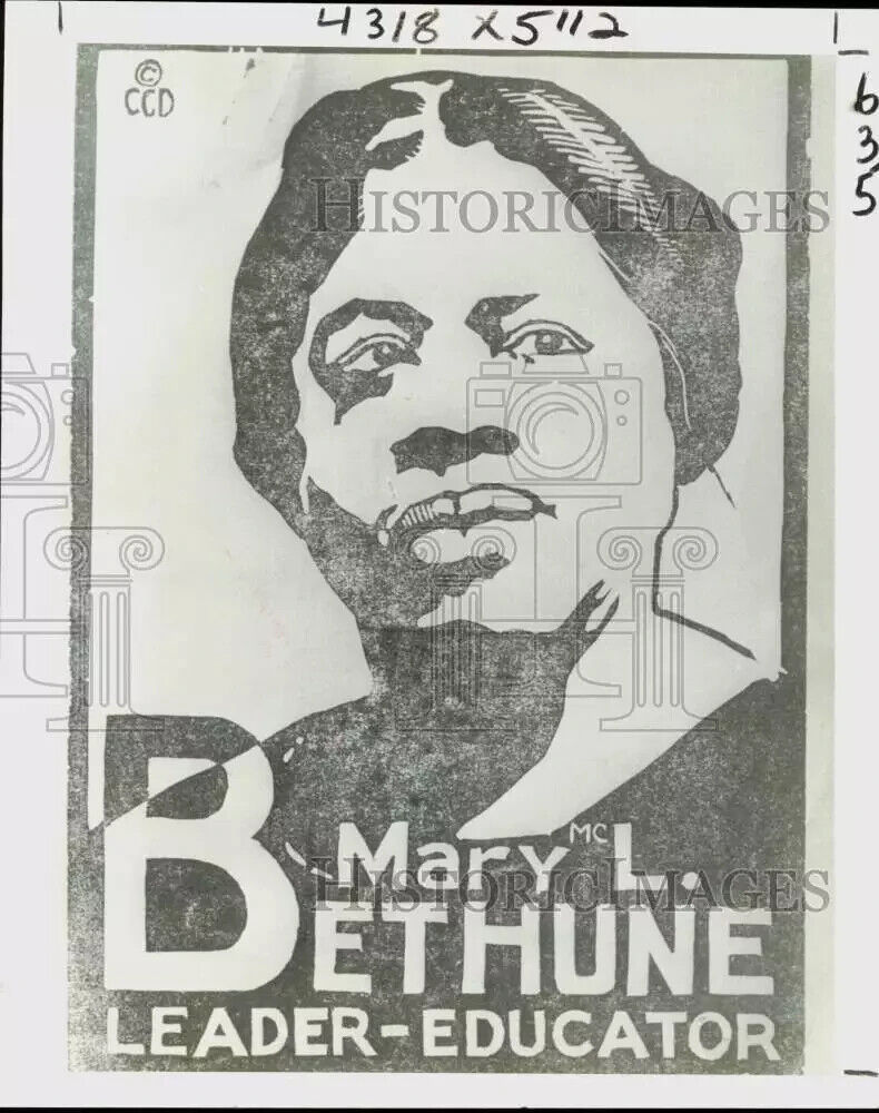 1982 Press Photo 1932 Political Flier of Educator Mary McLeod Bethune