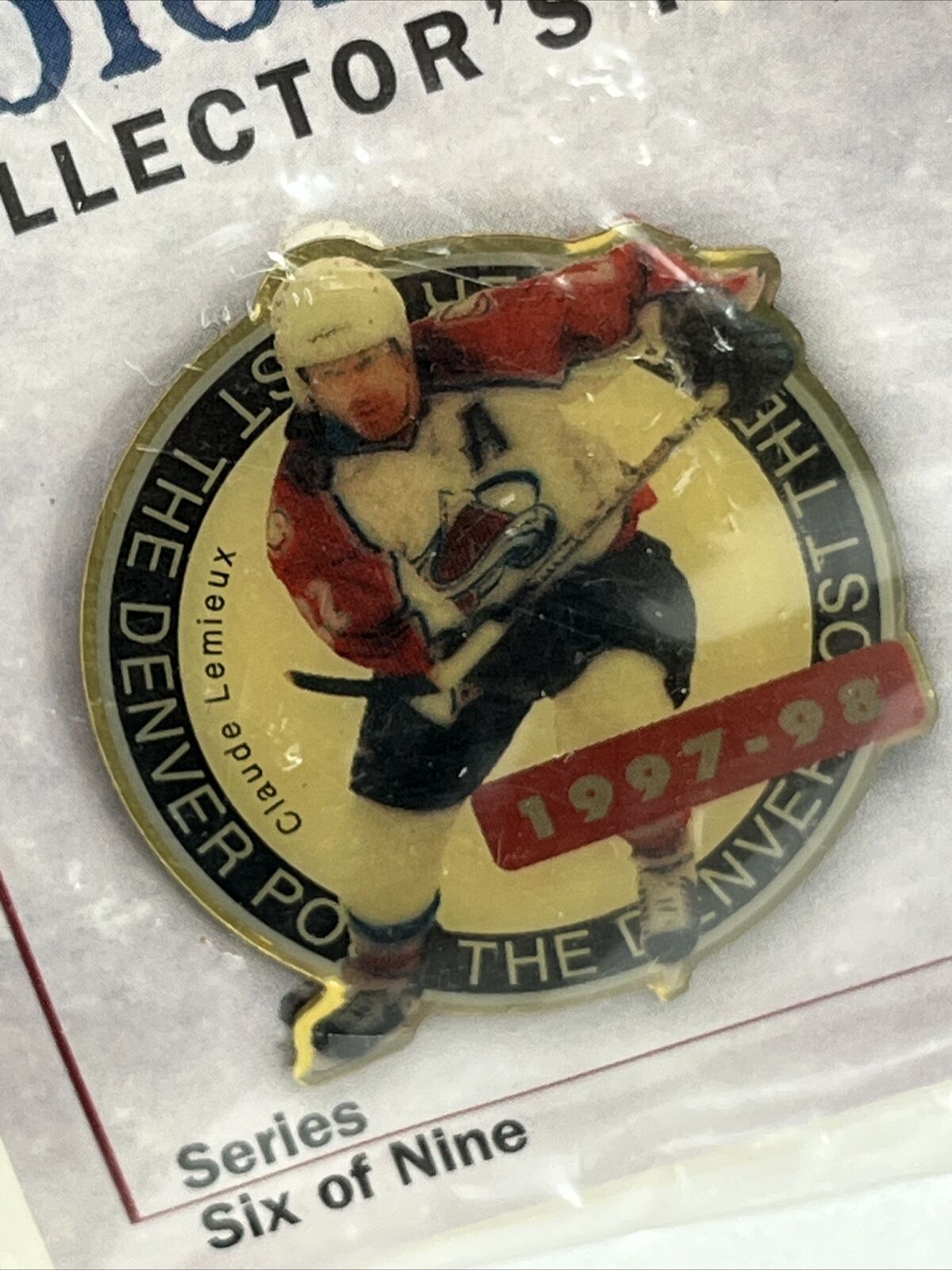 Claude Lemieux 1997-98 Colorado Avalanche NHL Hockey Lapel Hat Pin Sports
