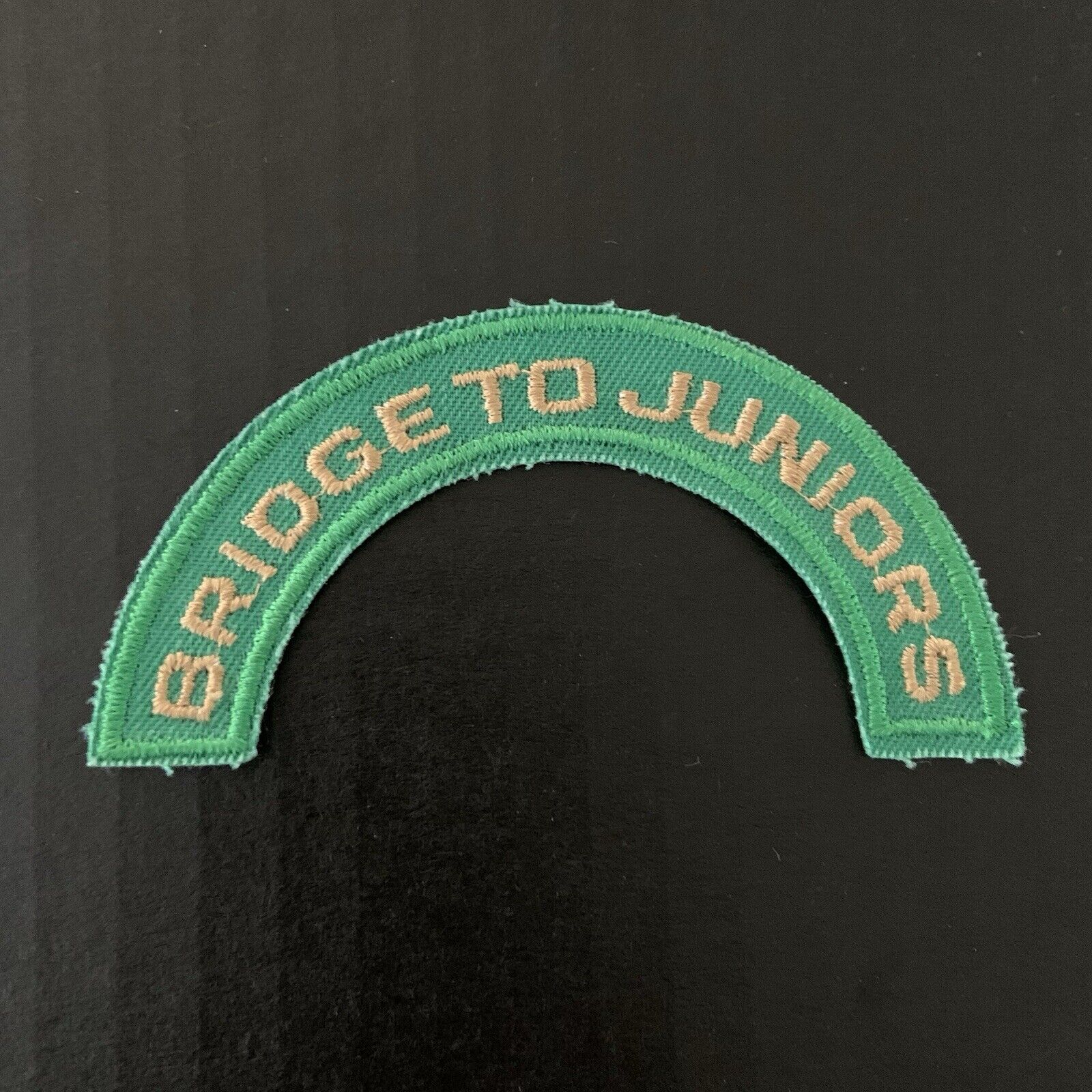 Vintage Girl Scout Brownie BRIDGE TO JUNIORS Patch