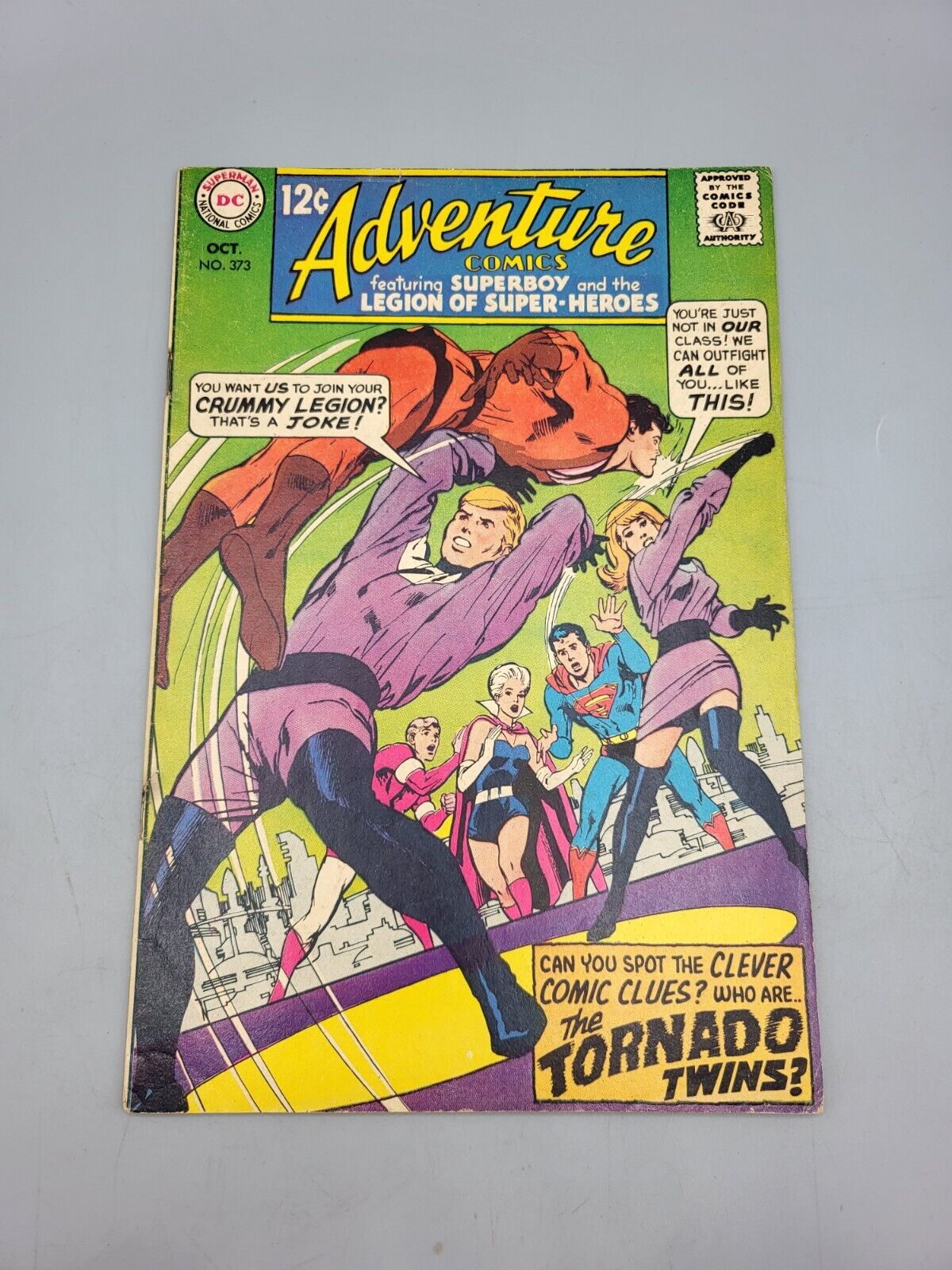 Adventure Comics Vol 1 #373 October 1968 The Tornado Twins DC Comic Book