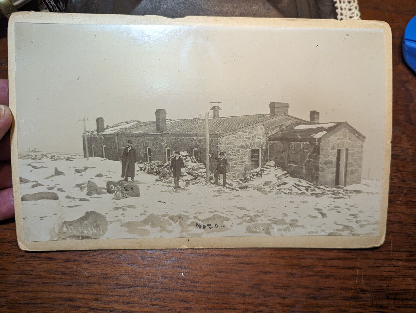 Original 1895 Cabinet Photo Signal Station Top Of Pikes Peak
