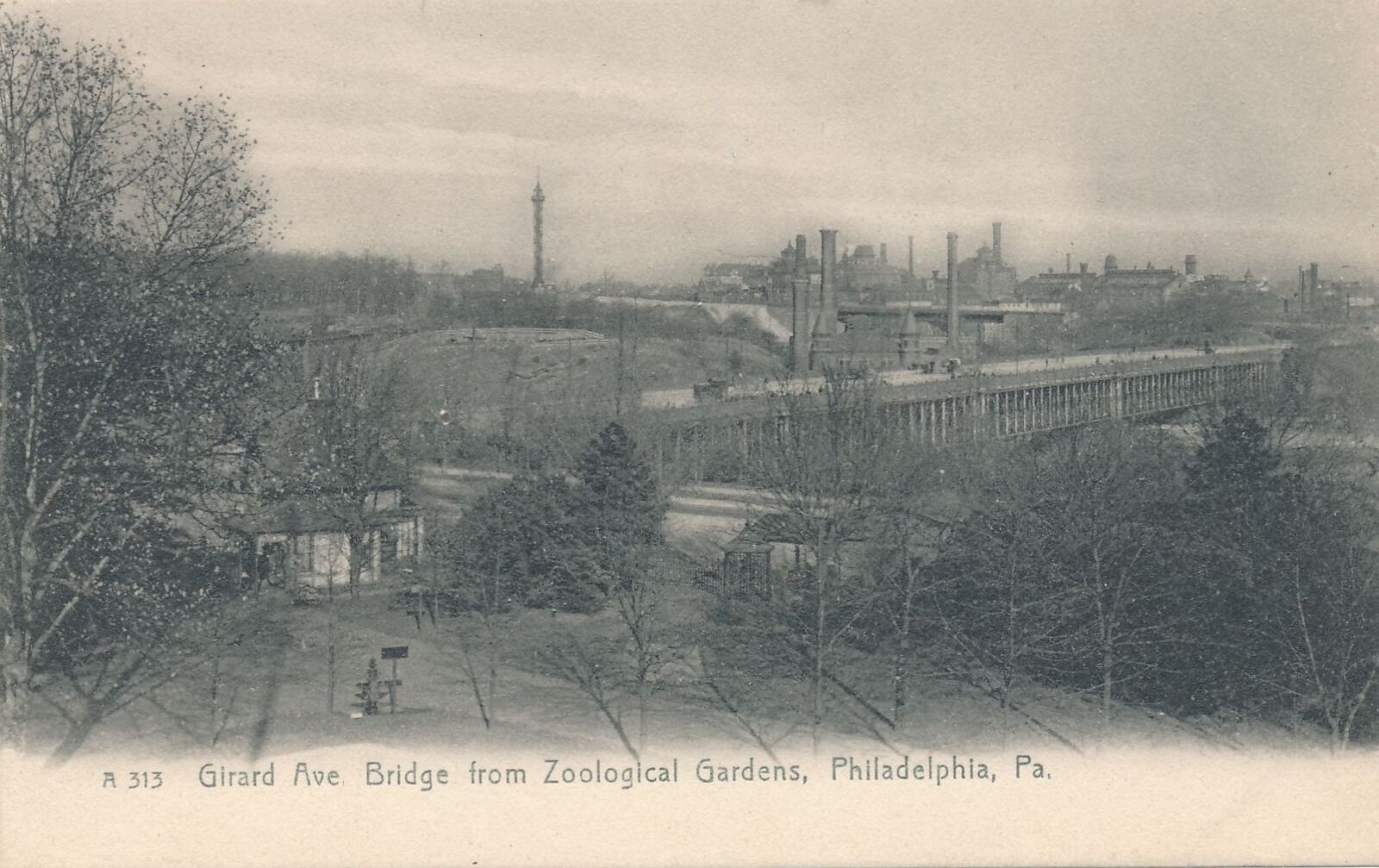 PHILADELPHIA PA - Girard Avenue Bridge from Zoological Gardens - udb (pre 1908)