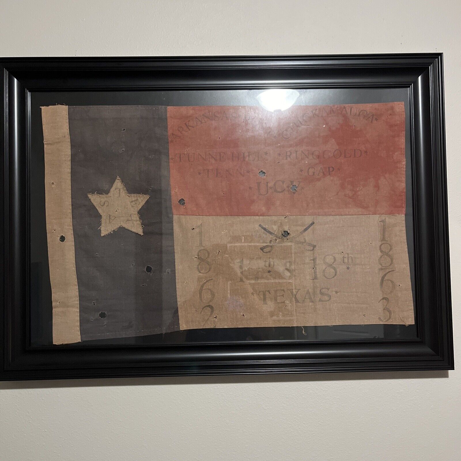 UCV BATTLE FLAG TEXAS 17th And 18th Texas Cavalry Granbury’s Brigade 1898 U.C.V.