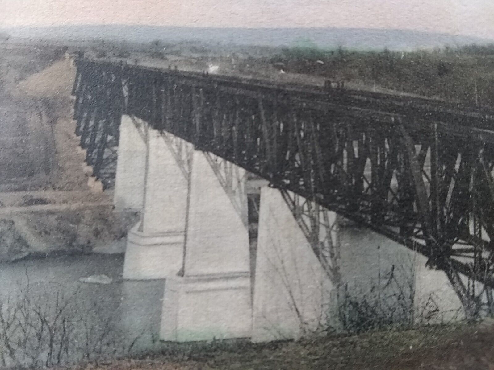 Vtg postcard. The N. & W. Rail road bridge, Shepherdstown, W. Va. (A19)