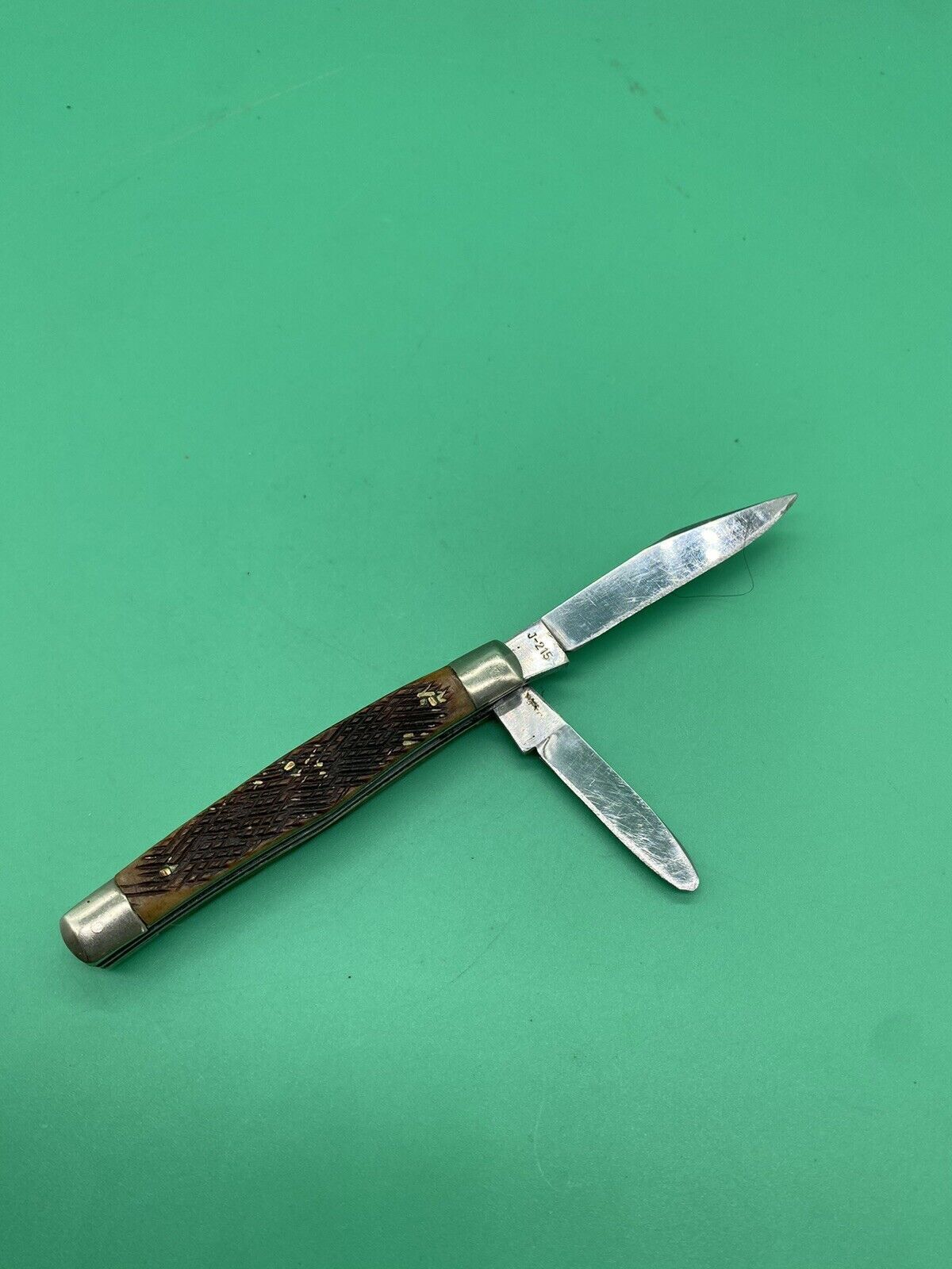 Vintage 1960s JAPAN OMOR J-215 Folding Pocket Knife 2 Blades