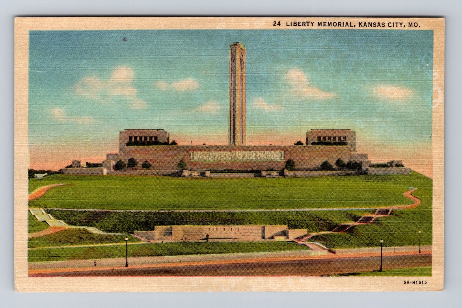 Kansas City MO- Missouri, Liberty Memorial, Antique, Vintage Souvenir Postcard