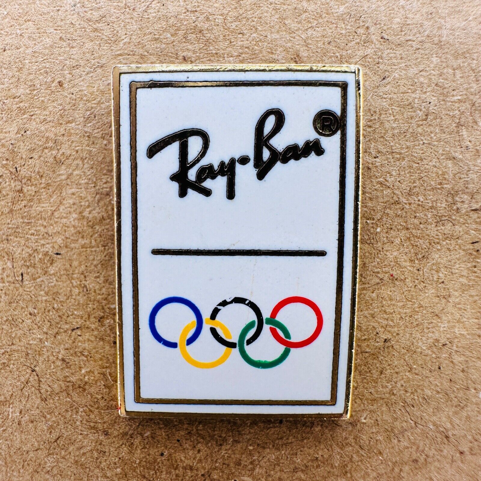 Olympics Ray-Ban Sponsor Enamel Lapel Hat Pin BD