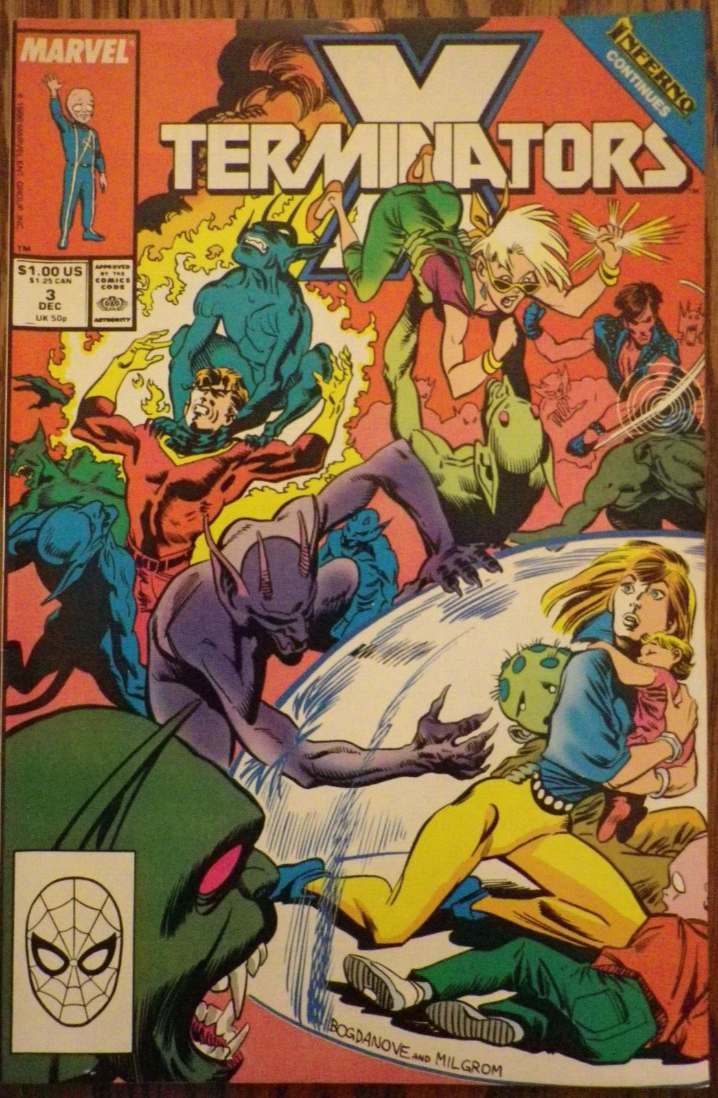 X-Terminators #3 - Dec 1988 - Marvel Comics - VERY NICE Look