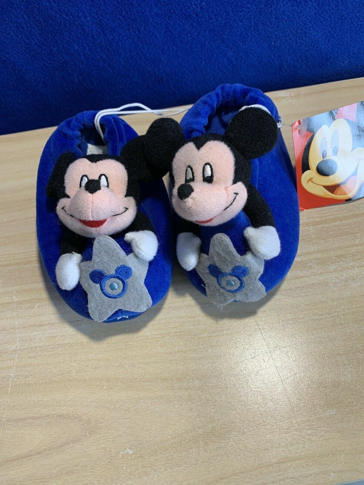 DISNEY Mickey Mouse Toddler INFANT Size 3 Slippers RARE POLICEMAN SHERIFF COP