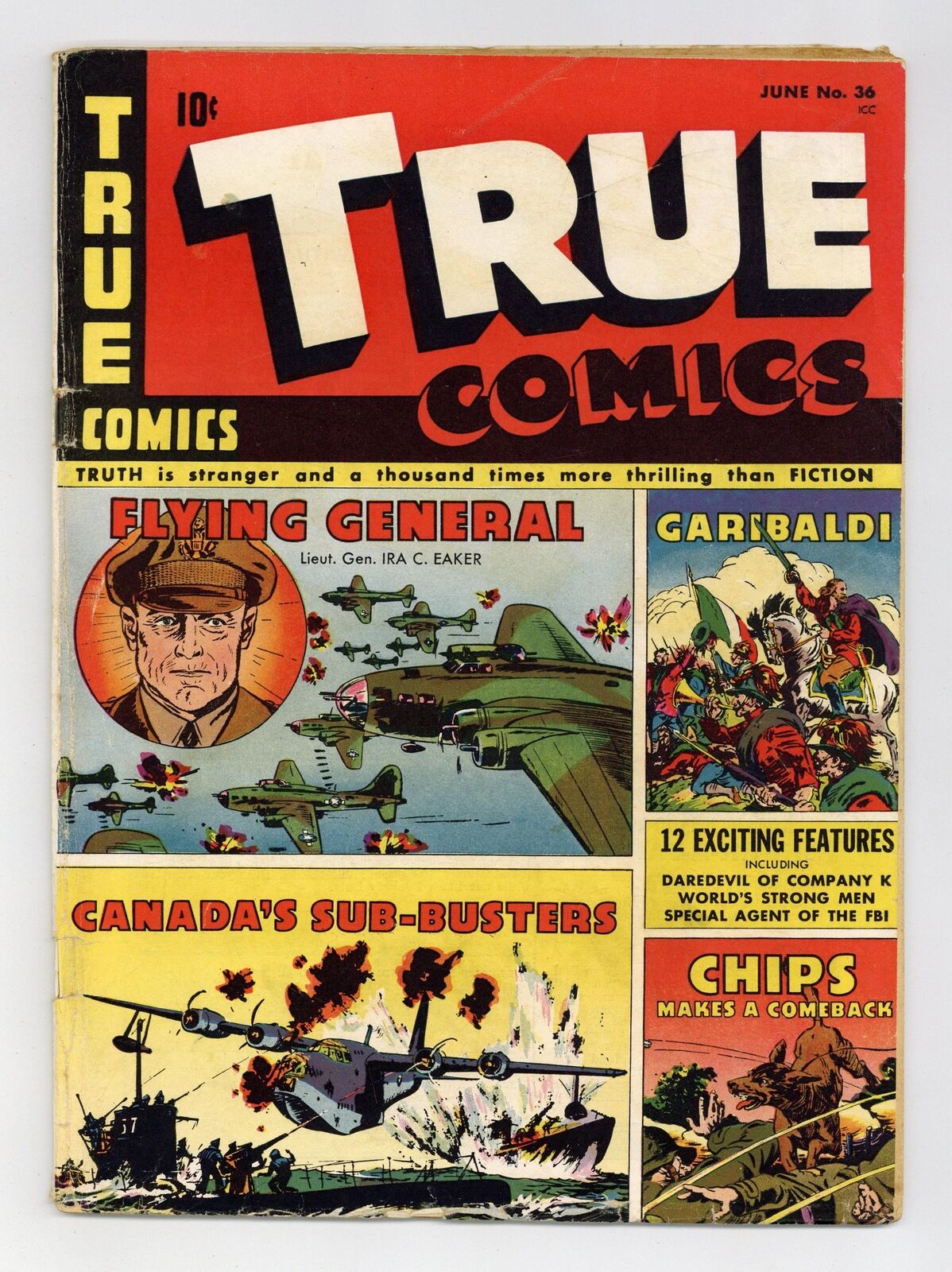 True Comics #36 GD/VG 3.0 1944