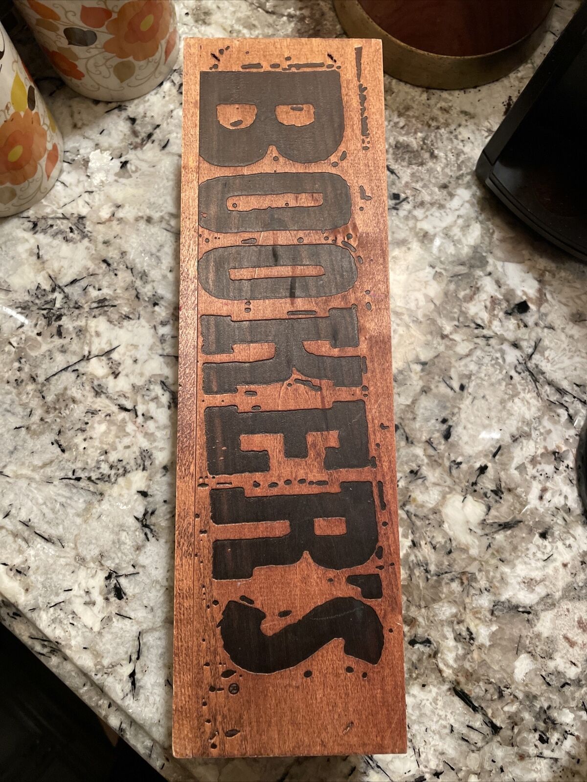 Booker\'s Uncut Unfiltered Kentucky Bourbon Whiskey Wood Box Whiskey Holder