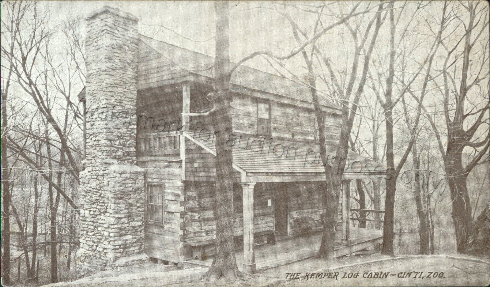 Cincinnati, Ohio - The Kemper Log Cabin, Cincinnati Zoo - Vintage OH Postcard