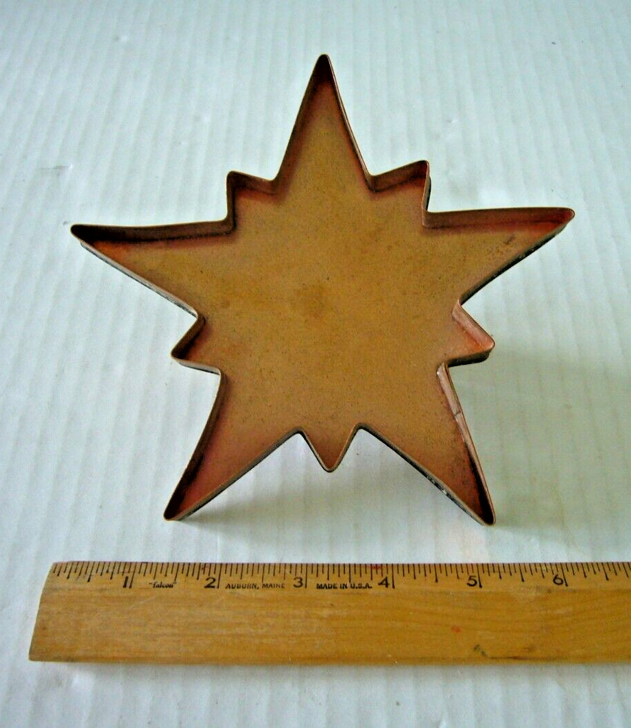 MICHAEL BONNE - COUNTRY LIVING - COPPER COOKIE CUTTER LARGE STAR - SIGNED - #1