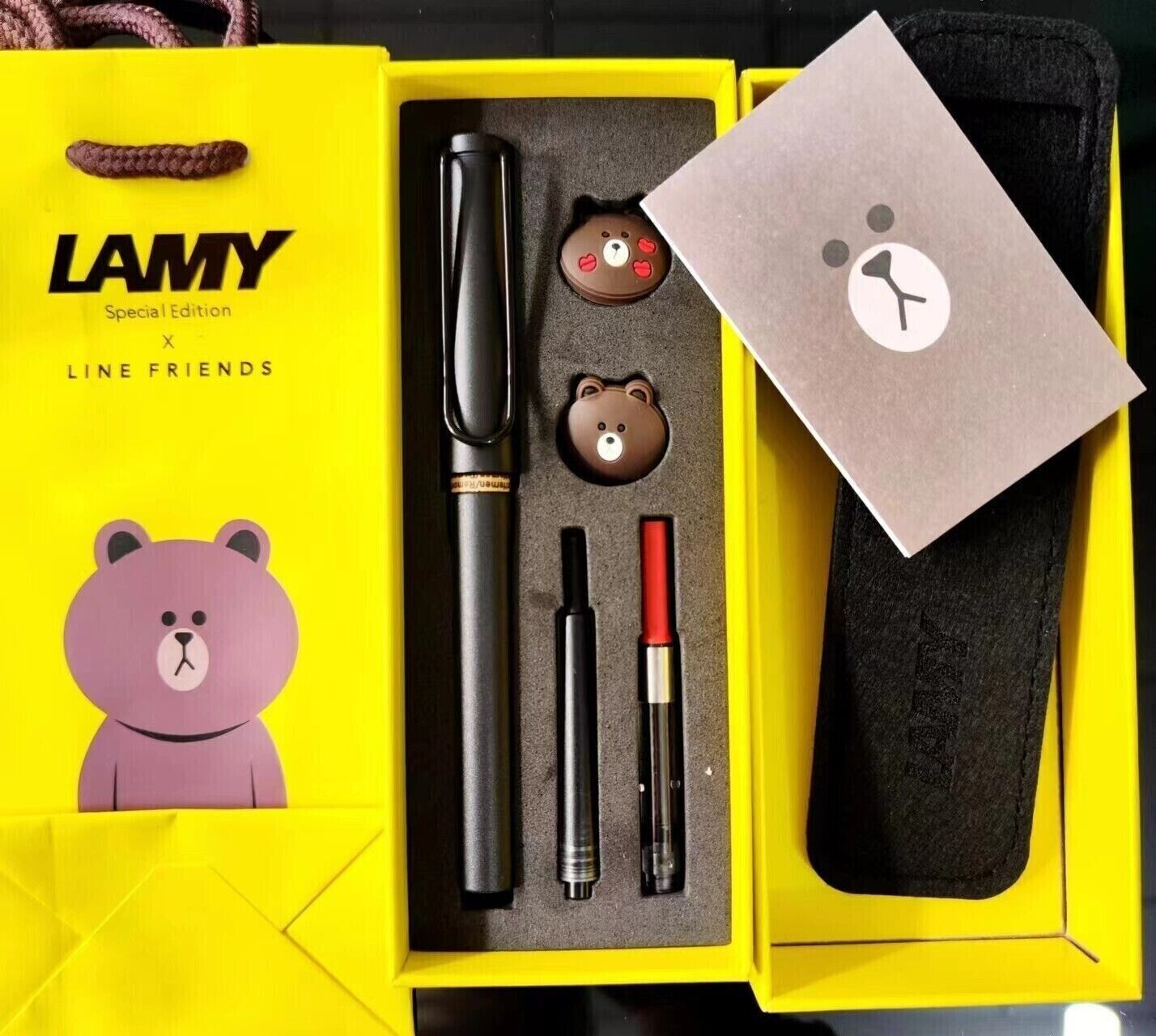 LAMY Safari Origin Pen Special Limited Edition 2021 Savannah Brown Bear black