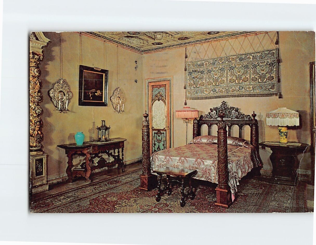 Postcard North bedroom of the Doges Suite Hearst Castle San Simeon CA USA
