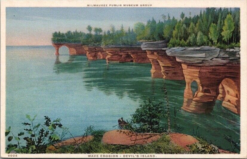 1910s DEVIL'S ISLAND Wisconsin Postcard 