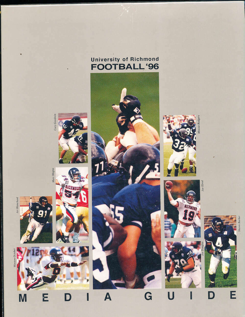 1996 University of Richmond Football Media Press Guide bx201