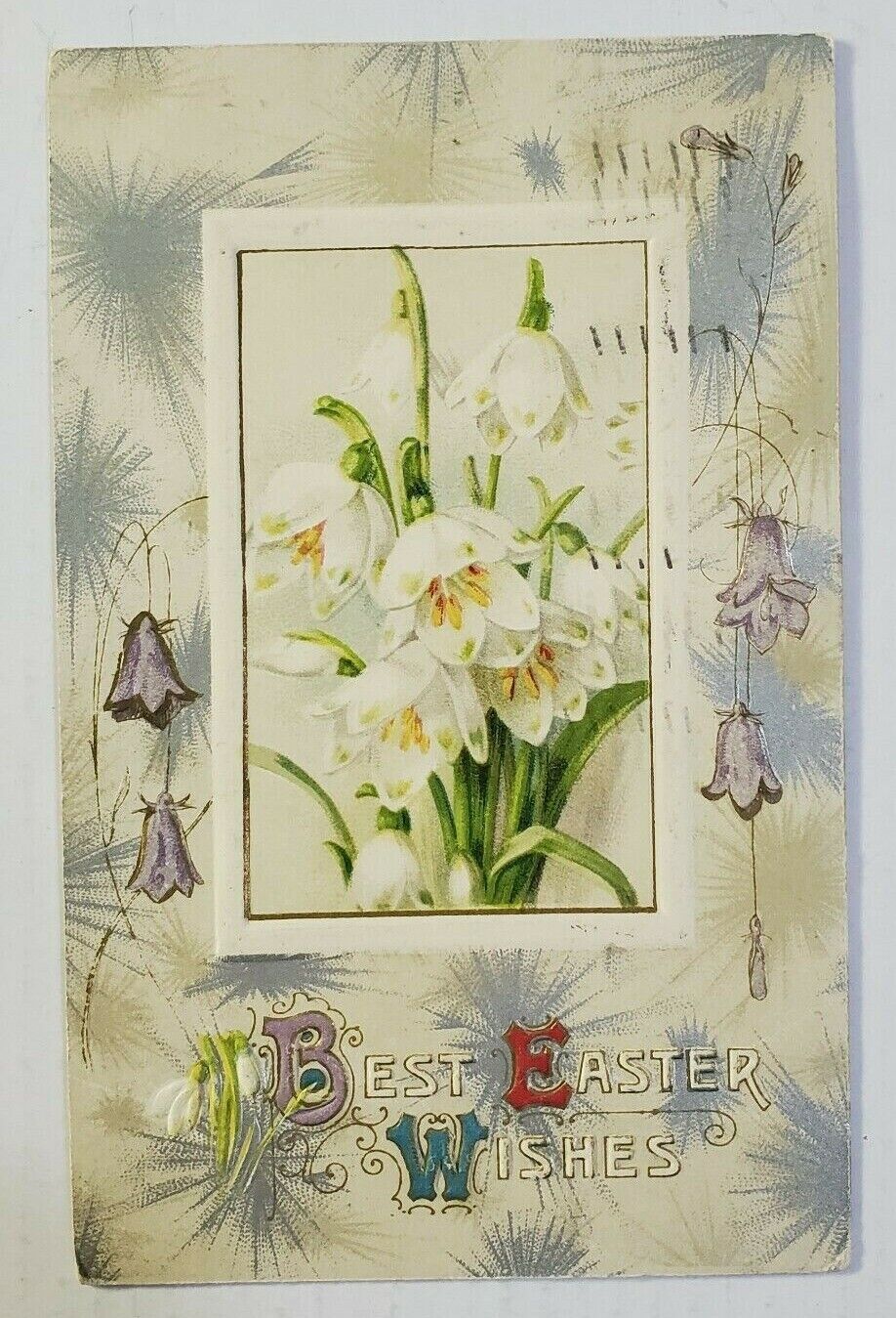 Best Easter Wishes - Postcard Posted 3/25/1910 - Ben Franklin Stamp