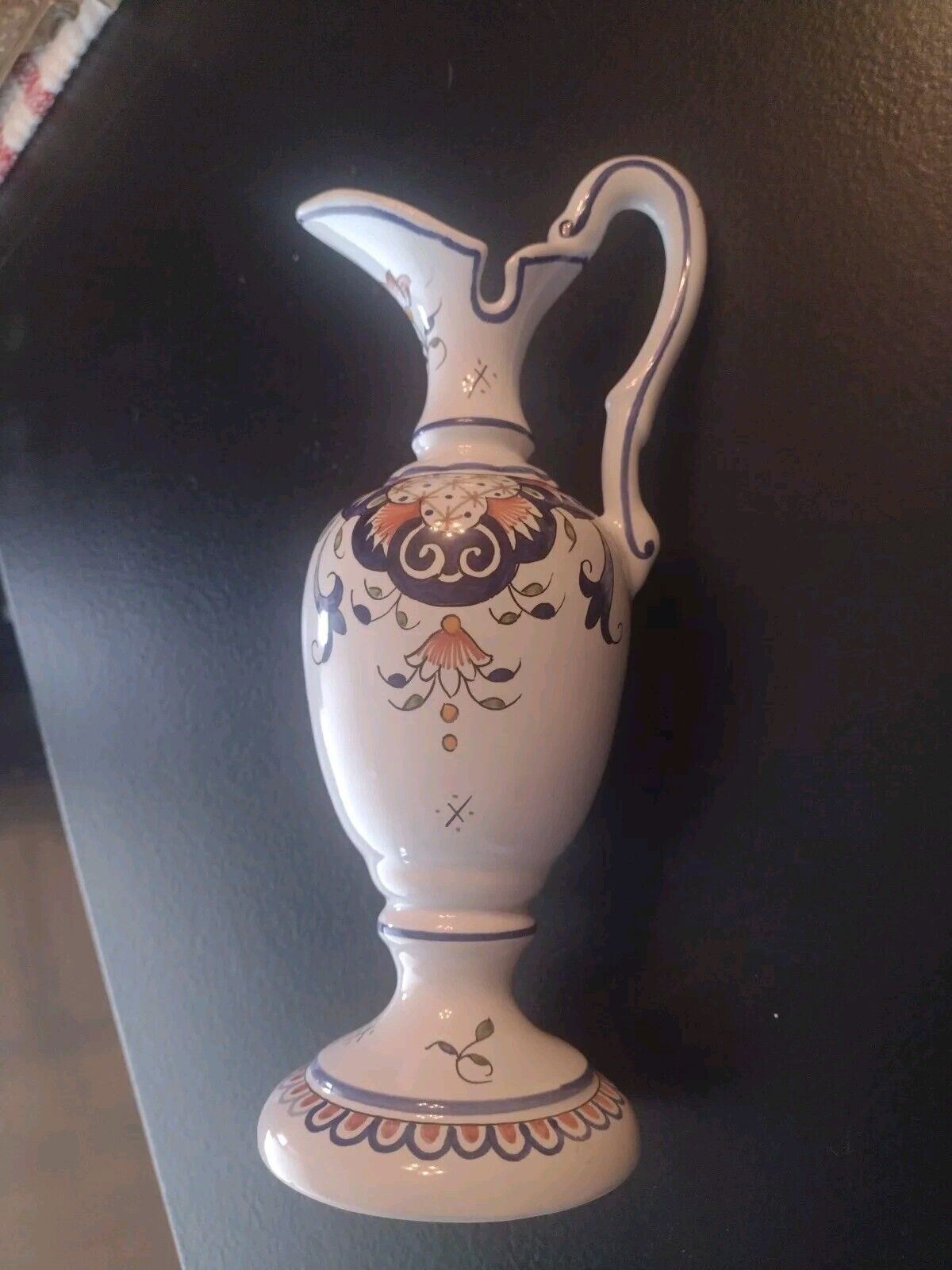 Vintage/Antique Decor Rouen Fait Main Vase Hand Painted & Signed Italy