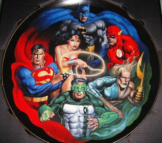 The Warner Brothers Gallery Collectors Edition Plate Justice League Plate #1154