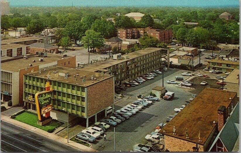 Vintage 1960s MEMPHIS, Tennessee Postcard HOLIDAY INN MIDTOWN Roadside / Unused