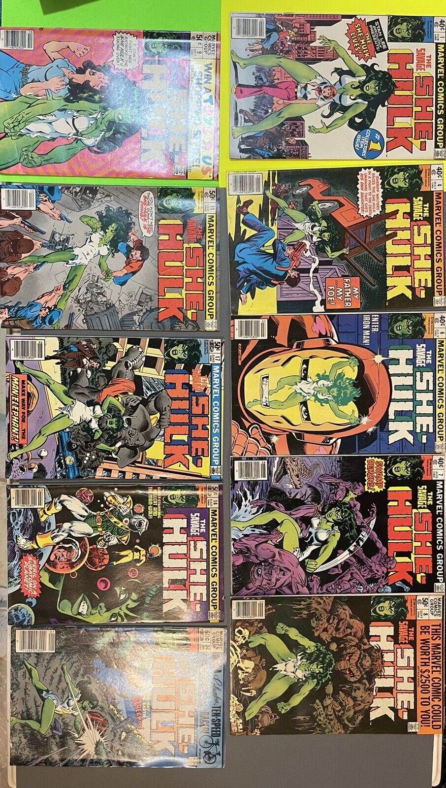 1980 The Savage She-Hulk Lot Of 10 Comics Includes #1
