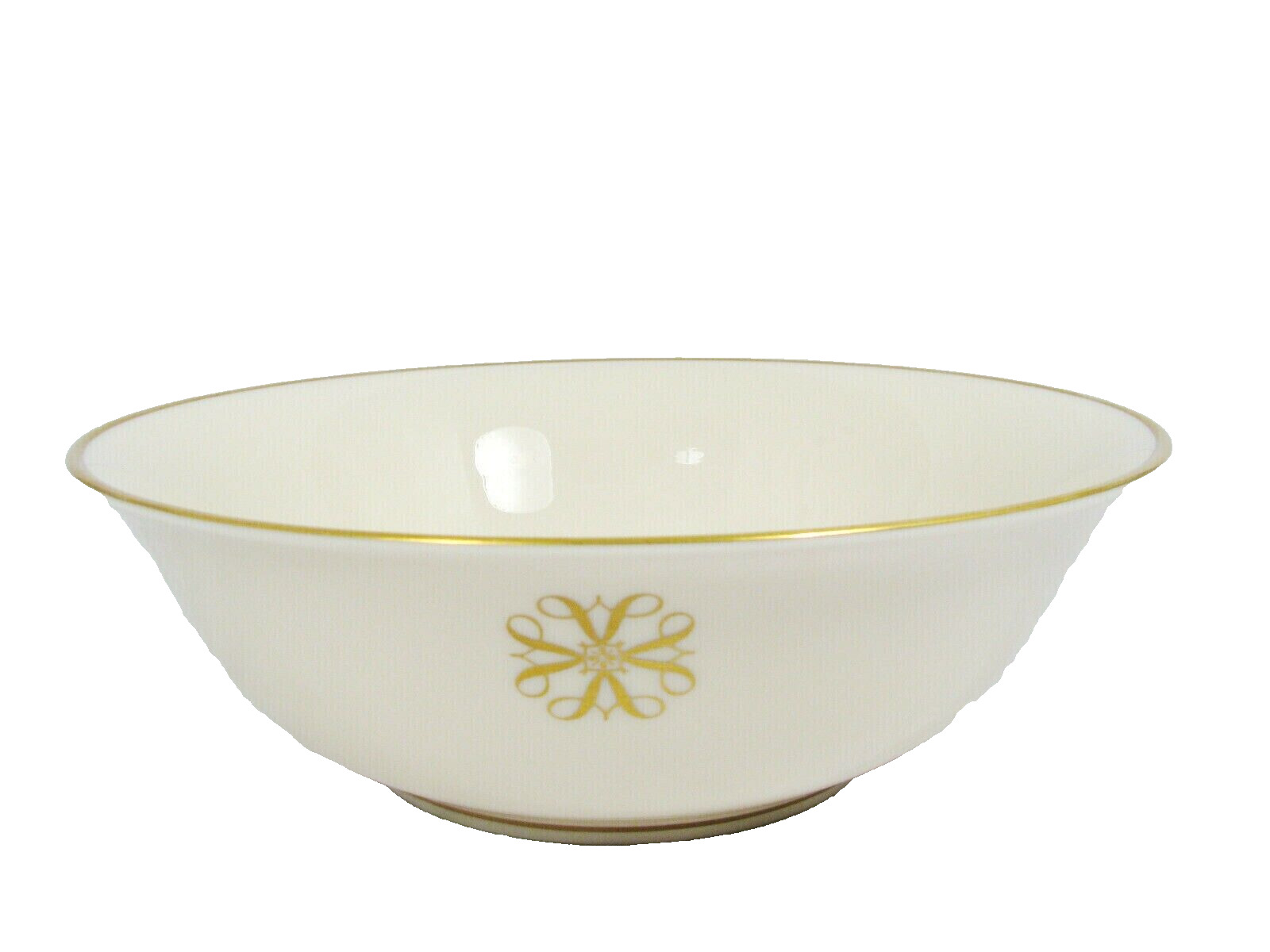 Lenox Ivory Hand Decorated Bowl w/ 24K Gold Suitable For Presentation Large
