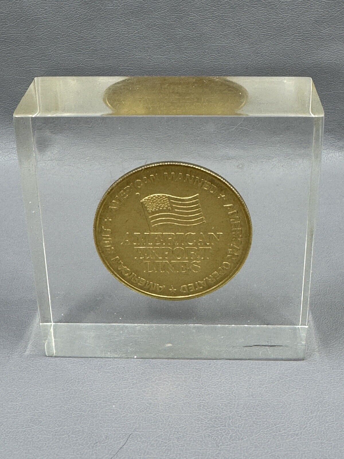 American Export Lines Coin In Resin