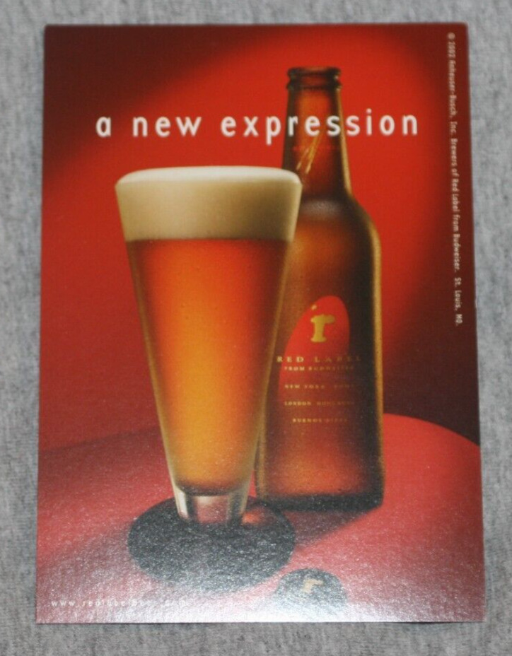 Ad Postcard: Red Label From Budweiser Advertising Card